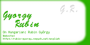 gyorgy rubin business card